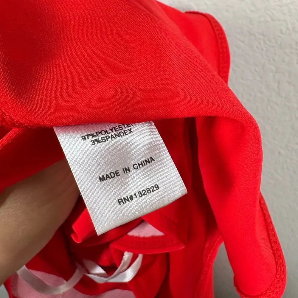 Superdown Womens Size XXS Arielle Slit Maxi Skirt Red High Low Pleated Stretch - Picture 9 of 9